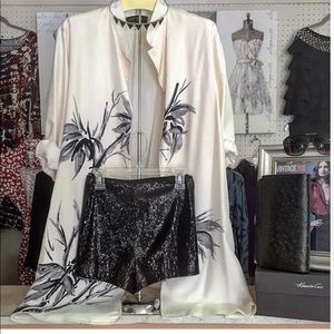 Silk Cream & black colored duster jacket!